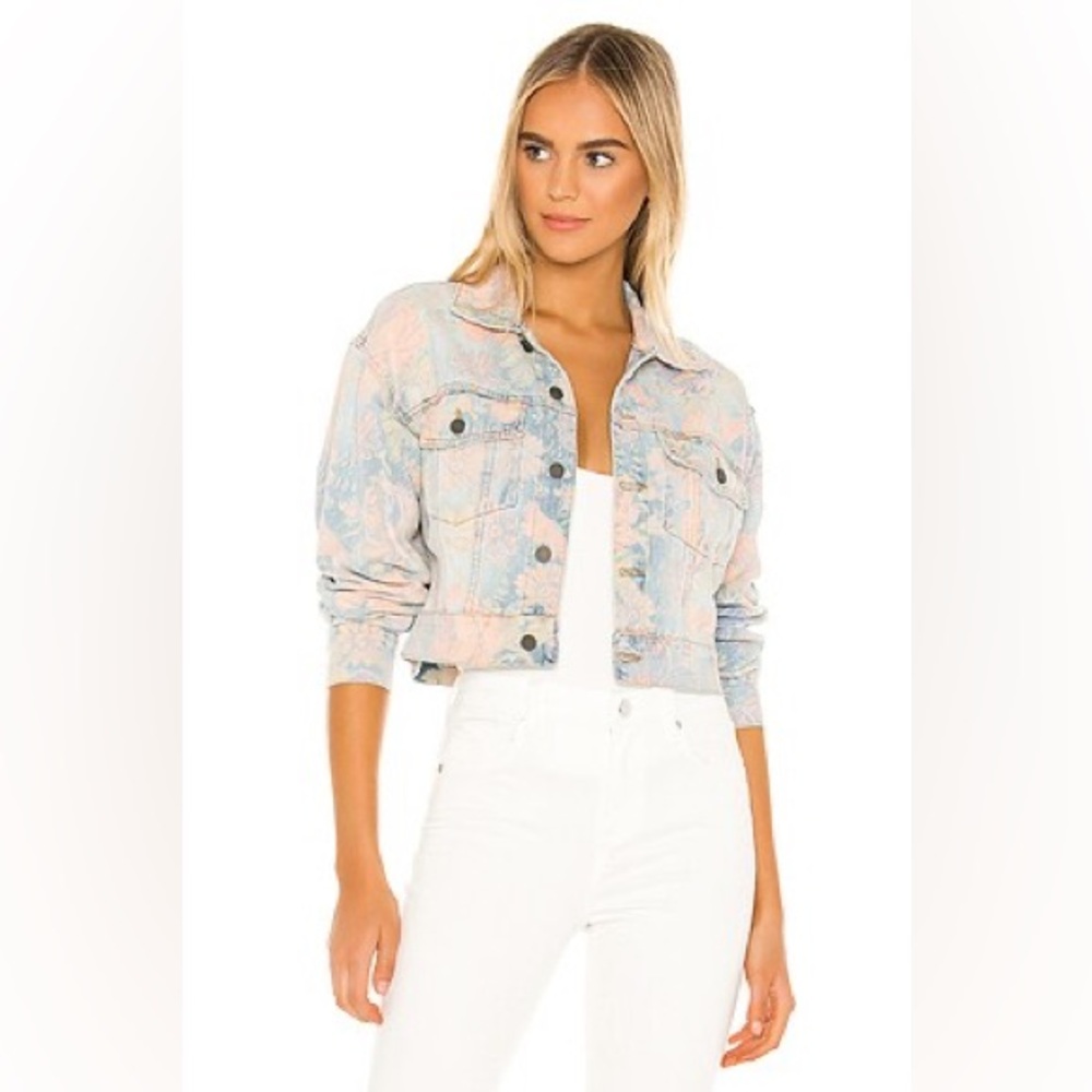 BLANKNYC Floral Trucker Jacket